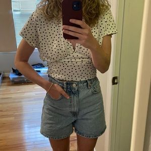 Zara polka dot blouse